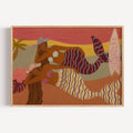 ride the waves oil painting wall art print with mermaids